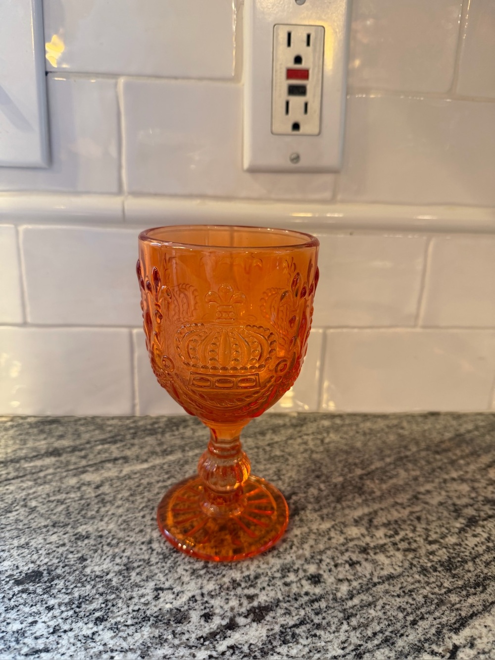 Vintage Fluer De Lis Goblet